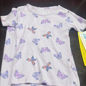 Carter's Purple and Orange Butterfly Pajama Set